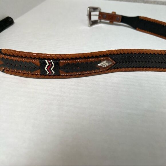 Vintage Justin Womens Western Top Grain Cowhide Belt - Picture 4 of 10